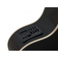 DIMAVERY AW-400 Western guitar, black